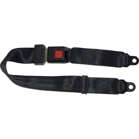 Lot de 2 ceintures de sécurité 2 points confortables noires réglables, sangles de sécurité universelles pour voiturette de golf, voiture et bus scolaire (1/5)