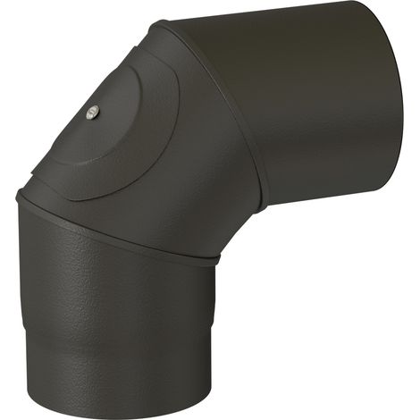 Coude 90° avec trappe de visite - Conduit émaillé 1 mm 150 mm