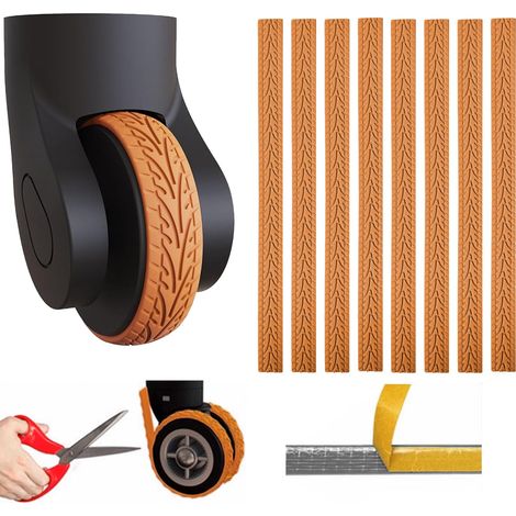 Lot de 8 Housses de Roue pour Bagages, Protection Silicone, Réduction des Vibrations Sonores - Pour la Plupart des Valises à 8 Roulettes et Chaises (1/5)