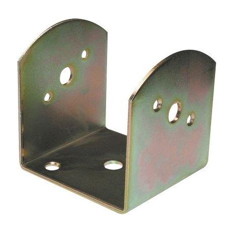 SUPPORTO GAZEBO A U 837 - ZINCATO GIALLO S.MM 3,0 MM 70X70 H.MM 80- 6 pezzi