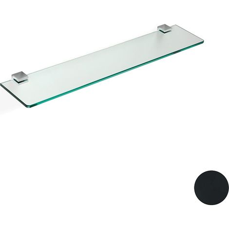 STILHAUS Gea mensola con piano vetro nickel nero satinato codice prod: 000GE0457