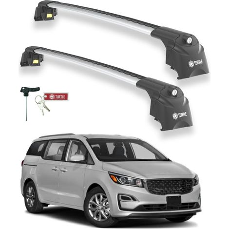 TURTLE kompatibel mit Kia Sedona (Yp) 2015-2021 Dachträger Air2 Grau (1/5)