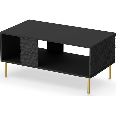 Table basse design noir et or 92cm Tramona (1/3)