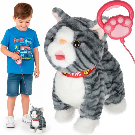 Chat interactif avec laisse – Jouet robot avec sons