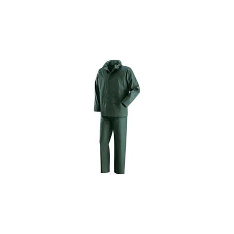IMPERMEABILE GIACCA/PANTALONE IN POLIURETANO VERDE  tg.L colore verde