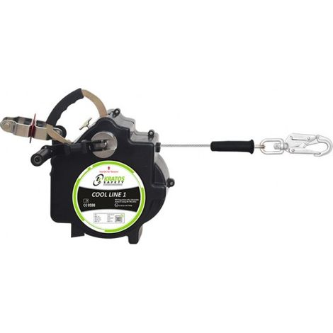 KRATOS SAFETY - Ligne de vie horizontale rétractable en câble, lg. max. 18 m
