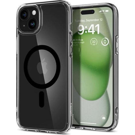 Funda de teléfono - bumper de teléfono Spigen Ultra Hybrid MagFit funda para iPhone 15 - Negro (1/5)