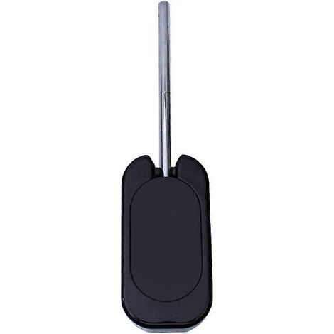 Brosse de toilette Brosse de toilette Brosse de toilette Brosse de toilette en silicone antibactérienne, ensemble de brosses de toilette à long manche avec support hygiénique noir (1/5)