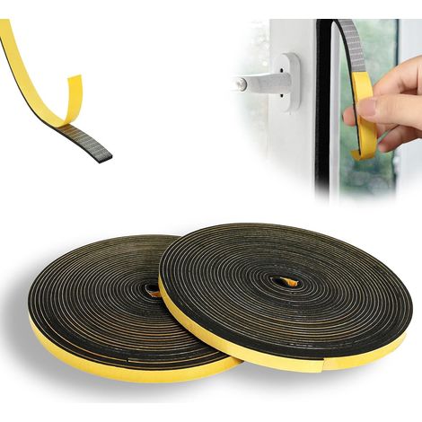 Joint Porte Entree 24m Joints Plaque de Cuisson Joint Fenêtre Isolation Mousse Autocollante 6mm x 3mm Applicable Climatiseurs Interstices de Portes et Fenêtres Cuisinières Gaz (1/5)