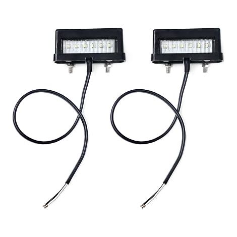 Éclairage de Plaque D'immatriculation LED pour Remorques Voiture, Camion, Caravane, Camping-car, Moto 12v 24v, Étanche (1/4)