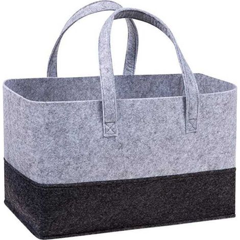 Sac cabas, sac de courses, panier de courses pliable, grand sac de courses, cabas en feutre, sac de courses réutilisable, panier de courses en feutre, idéal pour les courses, les voyages et le rangeme (1/5)