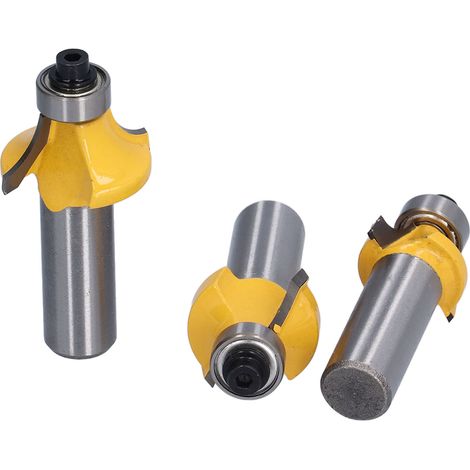 Ensemble de 4 outils de coupe d'angles arrondis à tige de 1/2 pouce pour le bricolage en menuiserie (1/5)
