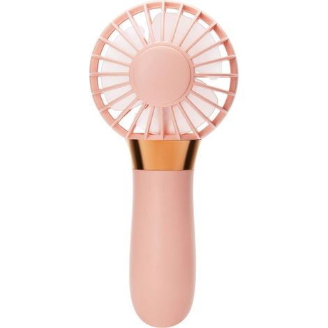 Mini ventilatore portatile ricaricabile USB ventola di trucco e di ufficio, 3 velocità, che vanno da 2 a 7 ore, ventilatore compatto per uso personale, camera, viaggi, trucco, rosa (1/5)