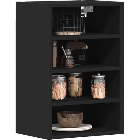 Hängeschrank Riga Schwarz 40x29,5x60 cm Holzwerkstoff