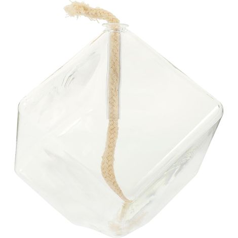 Lampe à huile en verre transparent 8,5 x cm pétrole pour meubles rustiques et jardinières