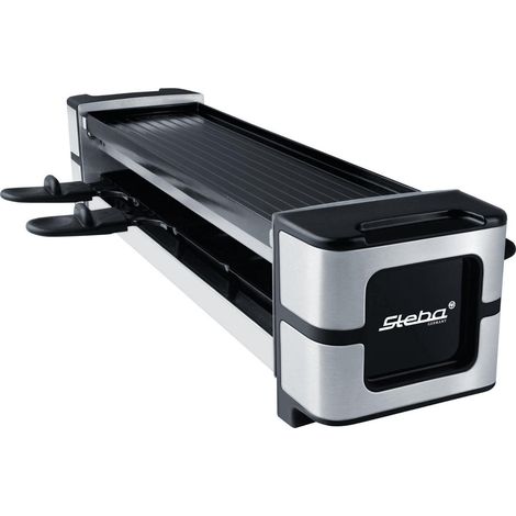 STEBA Raclette en fonte RC 140, plaque de gril en céramique sans PFAS, 4 coupelles