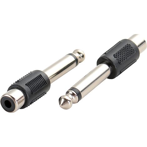 Adaptateur 6,35 mâle vers RCA femelle, 6,5 mm deux broches vers RCA femelle pour amplificateurs, prises audio et consoles de mixage. (1/5)