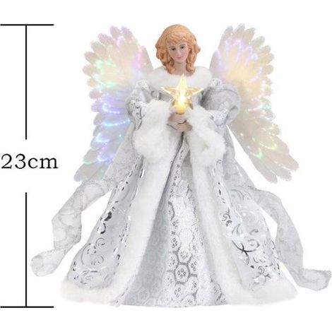 Décoration de Noël-YIBUJIAZU-Acrylique de Noël double face lumineux blanc ange blanc-arbre de Noël décoration maison-Ywey (1/5)