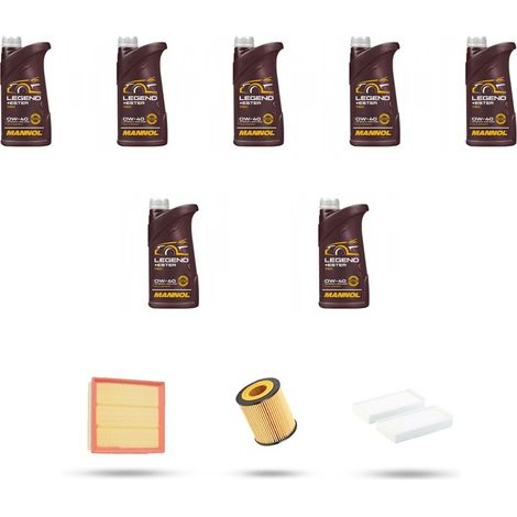 Kit tagliando 3 FILTRI e 7L OLIO compatibile con Bmw serie 5 (F10, F11, F18) activeHybrid 5 250kw dal 2011 (1/5)