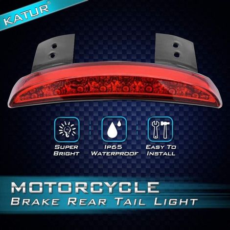 Lampada LED stop/posteriore rossa per moto sportiva, lente rossa, adatta a vari modelli (1/3)