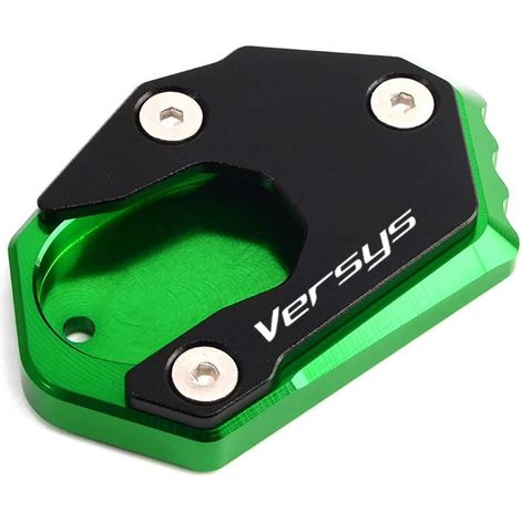 (Vert) Plaque de support d'extension pour béquille latérale compatible avec KAWASAKI Versys 1000, Versys 1000 SE, Versys X300 et Versys X250 - Accessoires maxpower (1/4)