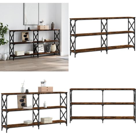 Konsolentisch Räuchereiche 156x28x80,5 cm Holzwerkstoff - Konsolentisch - Flurtisch - Sideboard - Wohnzimmerstil - Etageren - Home & Living (1/5)
