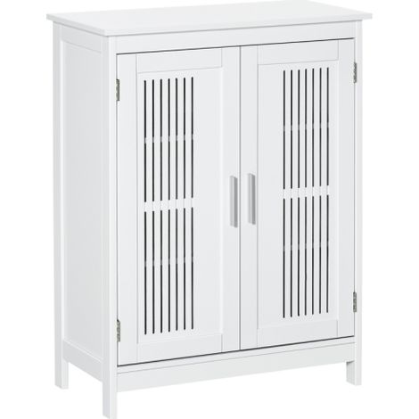 Sleek White Modern Bathroom Floor Cabinet for Stylish Storage Solutions
