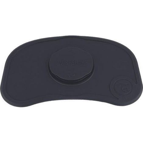 Click-Mat Mini 31 x 17 cm Set de Table antidérapant pour la Plupart des Plateaux de Chaise Haute, Set de Table à Forte Aspiration, sans BPA, 6 Mois et Plus, Noir
