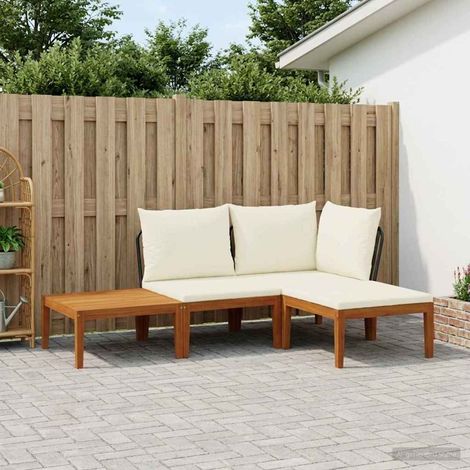 vidaXL 4 uds. Madera de Acacia Sólida y Cuerda Natural (1/5)