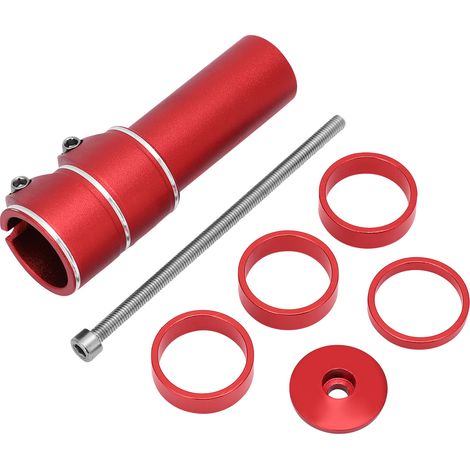 Rehausseur de guidon pour VTT, prolongateur de tube de fourche avant pour vélo de montagne, accessoires vélo rouge (1/5)