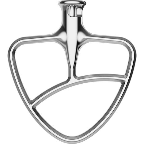 Batteur Plat Acier Inoxydable - 1 Pièce - Compatible KitchenAid 4,3L 4,8L - Mélange Pâte Glacage - Lavable Lave-vaisselle