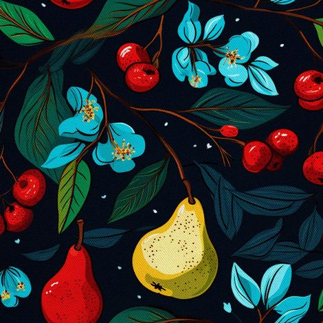 Tela decorativa para exteriores Oxford - Motivo frutal  DX6408 (1/5)