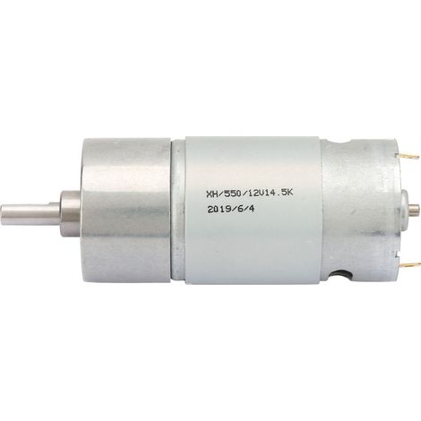 Moteur réducteur DC en cuivre haute performance, couple élevé et vitesse variable (19-380 tr/min) (1/5)