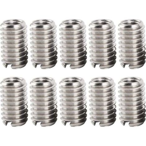 Enowelir 10 Pièces M4 X 0.7mm Filetage Femelle M6 X 1mm Filetage Mâle Inserts écrou Réducteur en Acier Inoxydable pour Ordinateurs Lampes Moules équipement Mécanique (1/4)