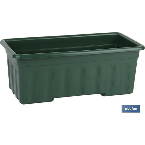 Fioriera verde modello fiori d'arancio 50x21,5x16 cm
