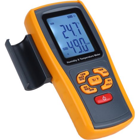 Thermomètre et hygromètre électronique industriel portable, compatible avec les thermomètres à thermocouple de type K. (1/5)