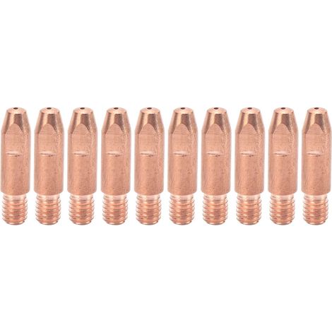 Embouts de Contact M6, buse conductrice, alimentation en fil de cuivre, accessoires pour pistolet de soudage 24AK x 1mm, 10 pièces