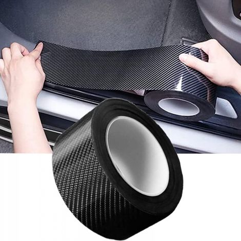 1010M Autocollant Fibre de Carbone Protecteur de Pare-Chocs, Bande d'autocollant Anti-Rayures Auto-adhésive étanche - Autocollant De Seuil De Porte De Voiture pour Motos, Ordinateurs, Voitures (1/4)