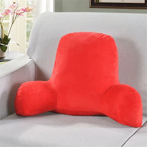 Coussin Dossier Pour Lecture En Lit - Support Lombaire Avec Accoudoirs - 52x38x20 cm - En Peluche Douce Avec Rembourrage En Coton PP - 1 Pièce (1/5)