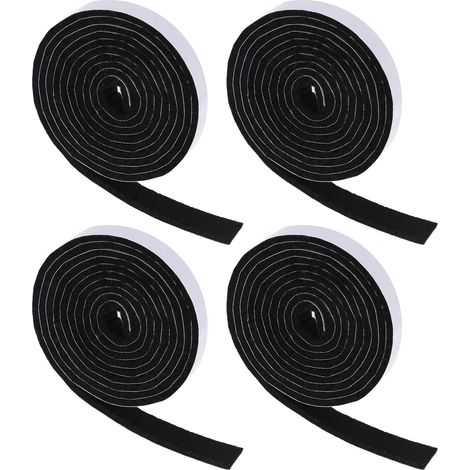Paquete de 4 rollos de cinta de fieltro autoadhesiva - 3 mm de grosor - Recortable - Almohadillas de fieltro antichirridos - Para ventanas y puertas, sillas, muebles (1/5)
