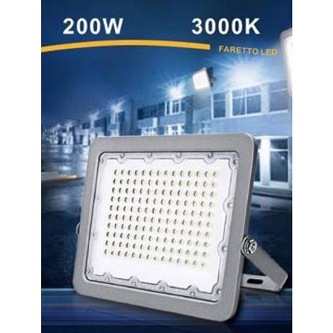 Spot Led 200w Ultra Slim Outdoor Grey Ip65 Light 6500k 4000k 3000k Fs200w-g5