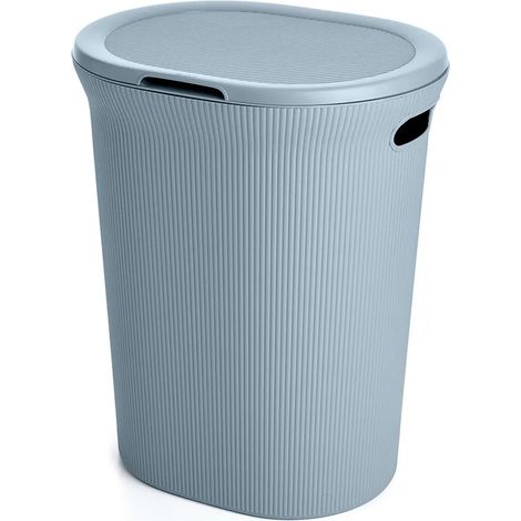 Cesto portabiancheria azzurro polvere capacità 40 lt (1/5)