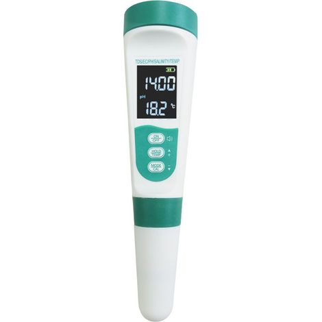 Stylo Testeur de Qualité d'Eau 5-en-1 à Commande Vocale - TDS, pH, Conductivité Électrique, Salinité, Testeur Multifonction Portable (1/2)