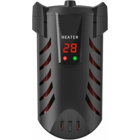 Chauffage aquarium 50 W réglable avec contrôleur numérique externe et écran LED, température ajustable de 20 à 34 °C, étanche à faible hauteur d’eau (3,5 cm), adapté aux aquariums de 15 à 50 L