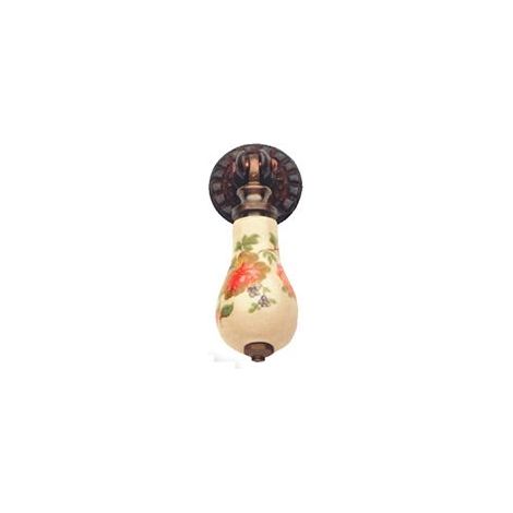 MASIDEF-PENDENTE PORCELLANA CHAMPAGNE+FIORI