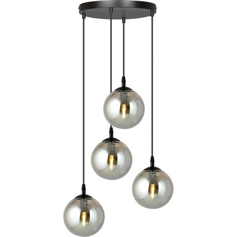 Suspension Emibig COSMO 4xE14 noir graphite dim 100cm (1/5)