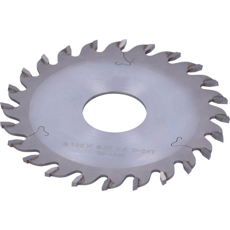 Lame scie carbure bois 24 dents coupe verticale fraisage rainurage 125x35x3-24T outillage pro (1/5)