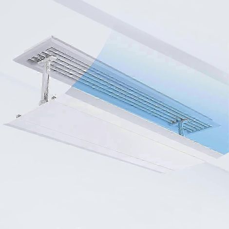 Déflecteur de sortie d'air chaud et froid pour climatiseur central, pare-vent universel anti-retour, déflecteur de transfert d'air froid (20 x 40 cm) (1/5)