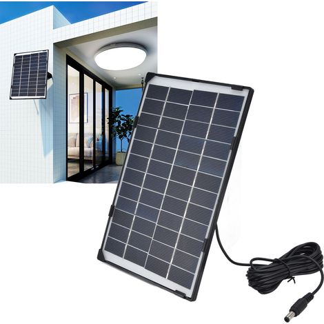 Panneau solaire 6W 12V pour caméra de sécurité extérieure, éclairage de surveillance, charge solaire, sortie DC5521 (1/5)