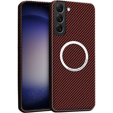 Samsung Galaxy S23 Plus Hülle, Magsafe Slim Carbon, Rot (1/3)